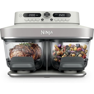 Ninja Crispi DualZone Glass Countertop Air Fryer, Vista Green, DD101GN2(Bone)
