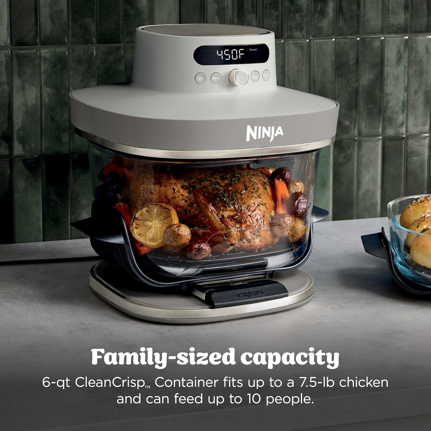 image:imageNinja French Door Premier Air Fry Oven Amazon Exclusive Bone amp ChampagneCrispi Pro Glass Air Fryer