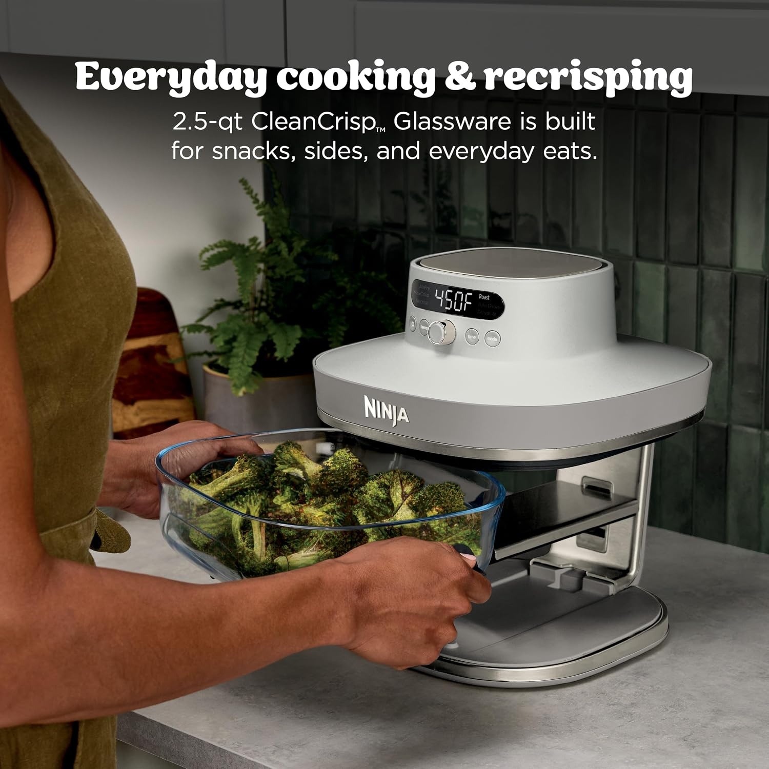 image:imageNinja French Door Premier Air Fry Oven Amazon Exclusive Bone amp ChampagneCrispi Pro Glass Air Fryer