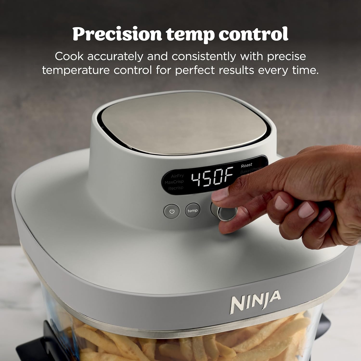 image:imageNinja French Door Premier Air Fry Oven Amazon Exclusive Bone amp ChampagneCrispi Pro Glass Air Fryer