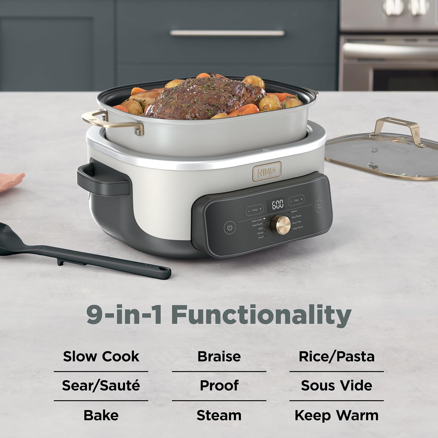 image:imageNinja French Door Premier Air Fry Oven Amazon Exclusive Bone amp ChampagnePossibleCooker