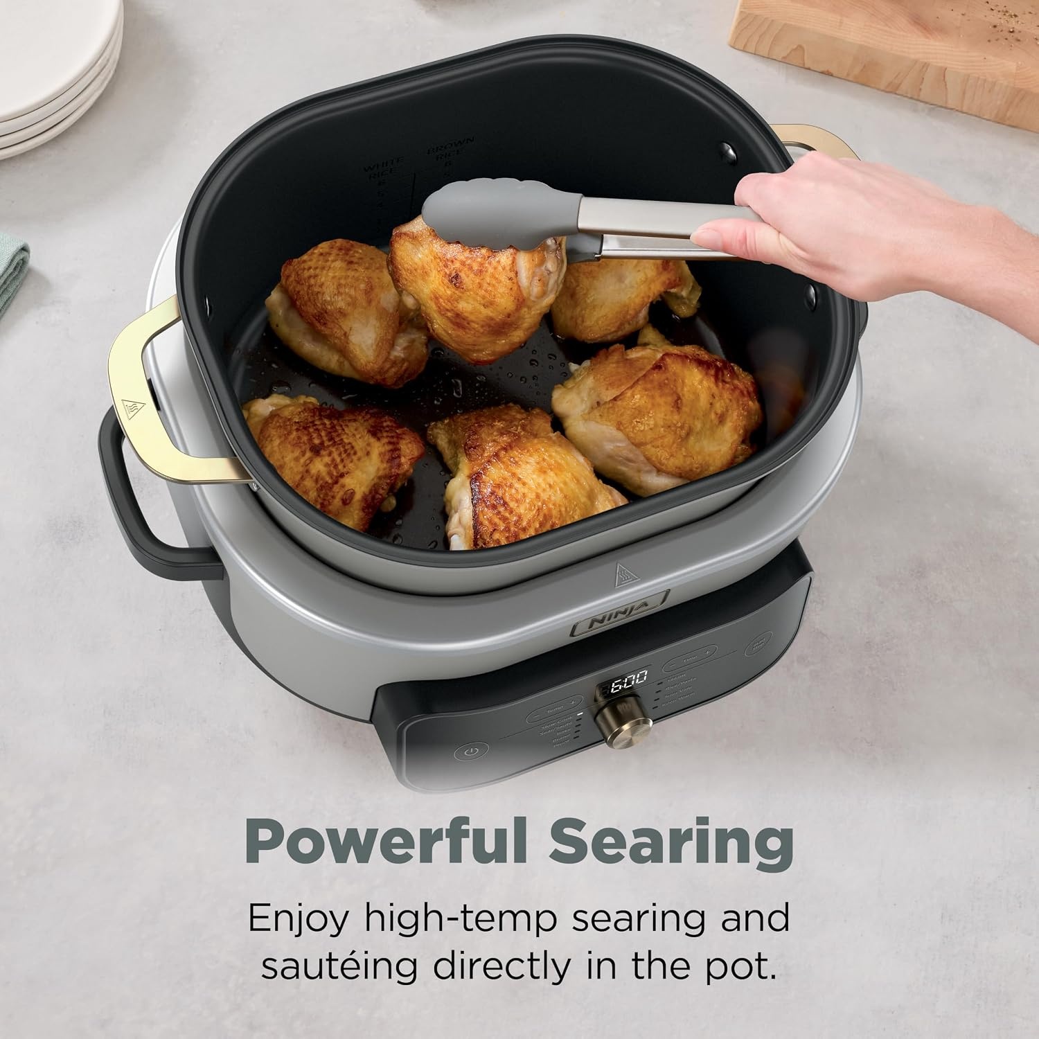 image:imageNinja French Door Premier Air Fry Oven Amazon Exclusive Bone amp ChampagnePossibleCooker