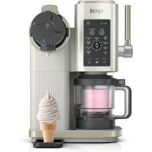 Ninja French Door Premier Air Fry Oven, Amazon Exclusive Bone & Champagne(Creami Ice Cream Maker)