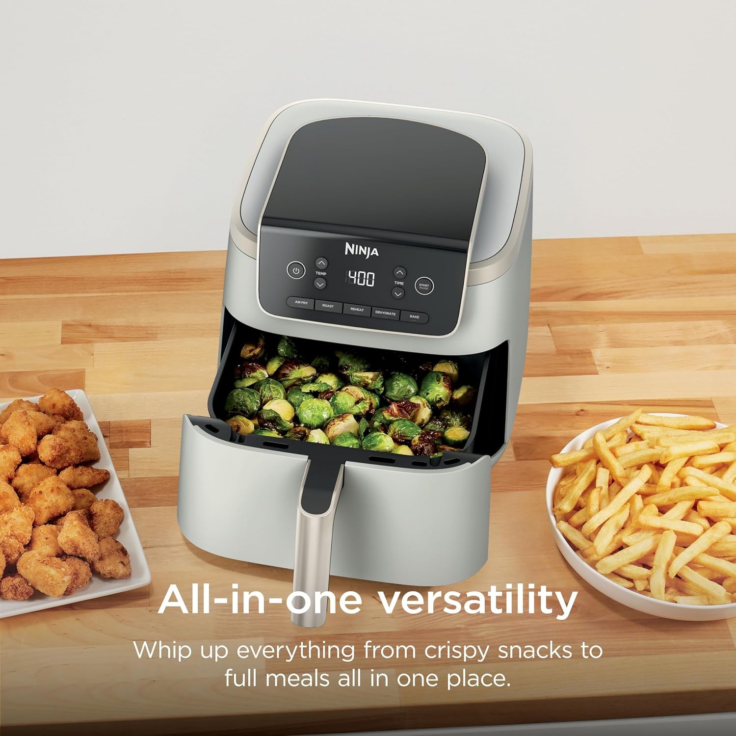 image:imageNinja Air Fryer Pro 5 Qt 5in1 Amazon Exclusive Bone amp Champagne