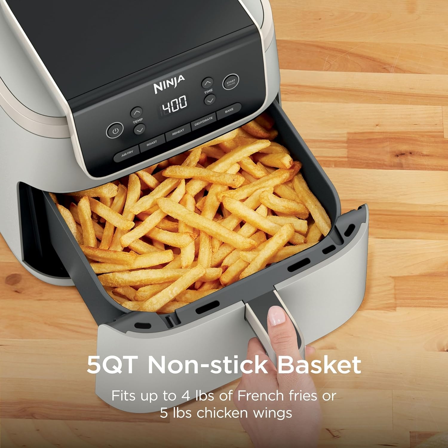 image:imageNinja Air Fryer Pro 5 Qt 5in1 Amazon Exclusive Bone amp Champagne