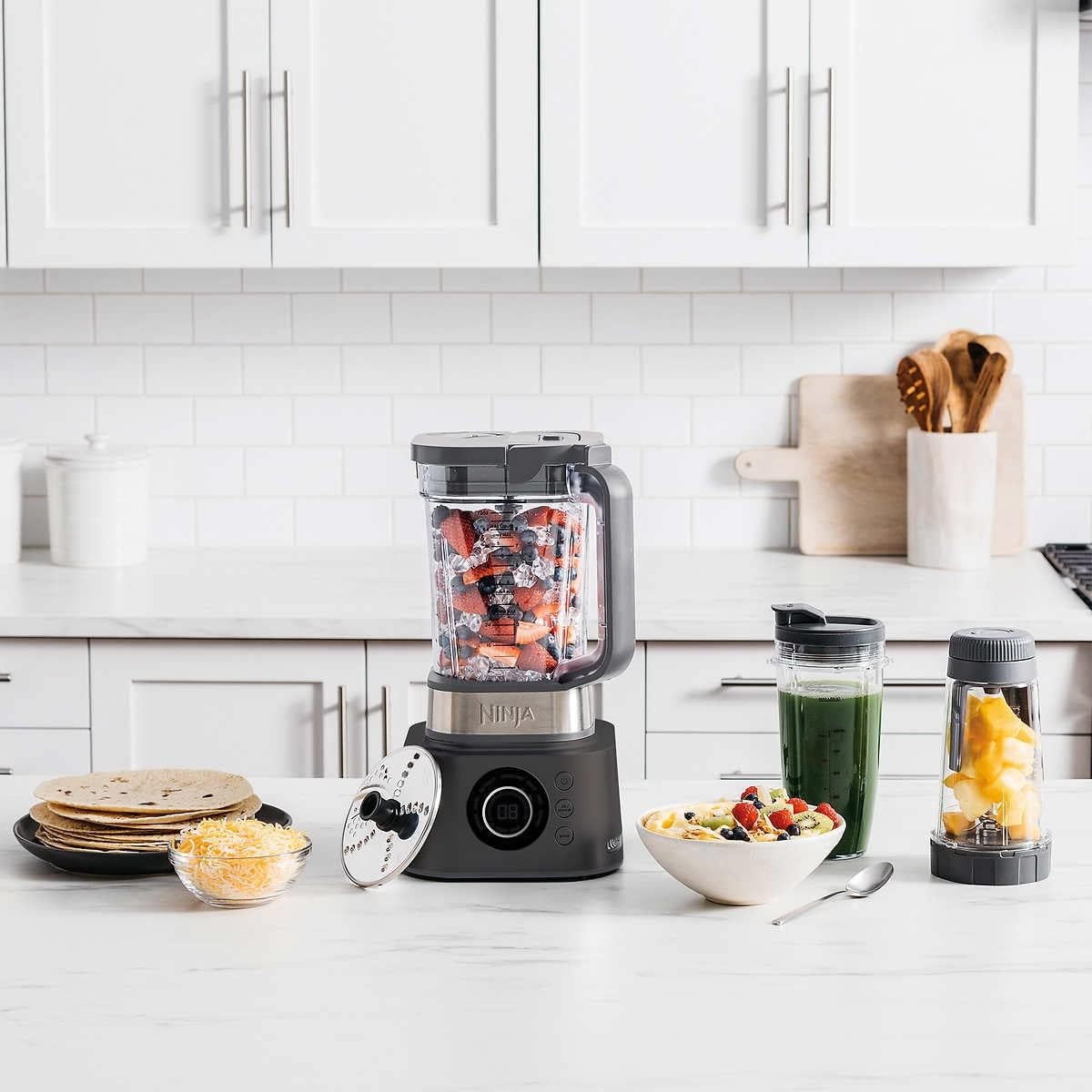 image:imageNinja CO401B Foodi Power Blender Ultimate System with 72 oz Blending amp Food Processing Pitcher XL Smoothie Bowl Maker and Nutrient Extractor amp 7 Functions Black Renewed