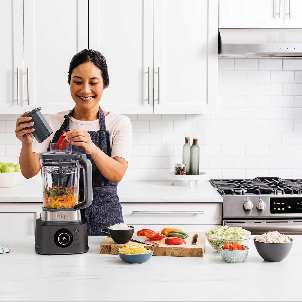 image:imageNinja CO401B Foodi Power Blender Ultimate System with 72 oz Blending amp Food Processing Pitcher XL Smoothie Bowl Maker and Nutrient Extractor amp 7 Functions Black Renewed