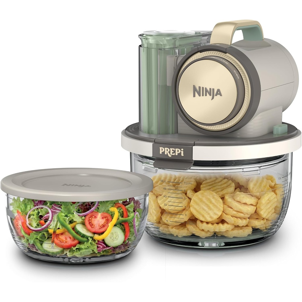 image:imageNinja PREPi 5in1 Prep amp Store System Crinkle Slice Shred PN301WHStone