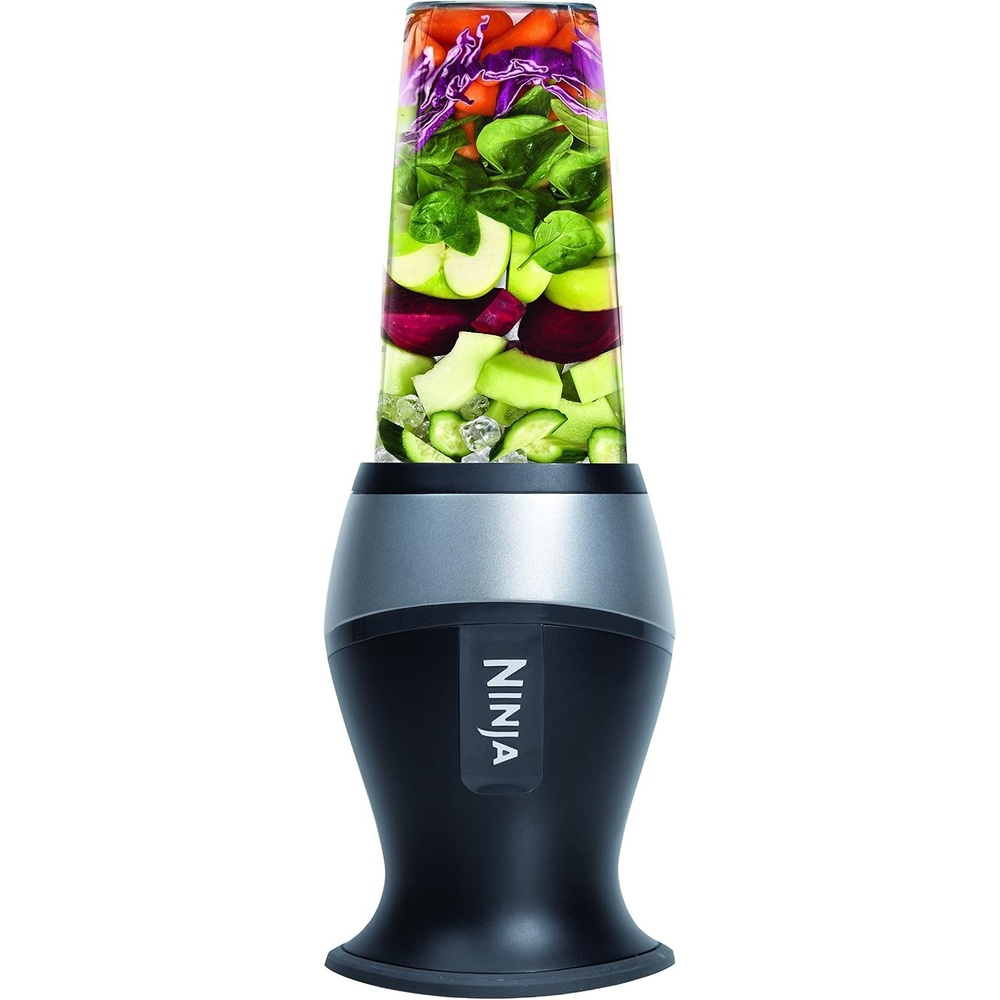 image:imageNinja Personal Blender for Shakes Smoothies Food Prep and Frozen Blending with 700Watt Base and 2 16Ounce Cups with Spout Lids QB3000SS Renewed
