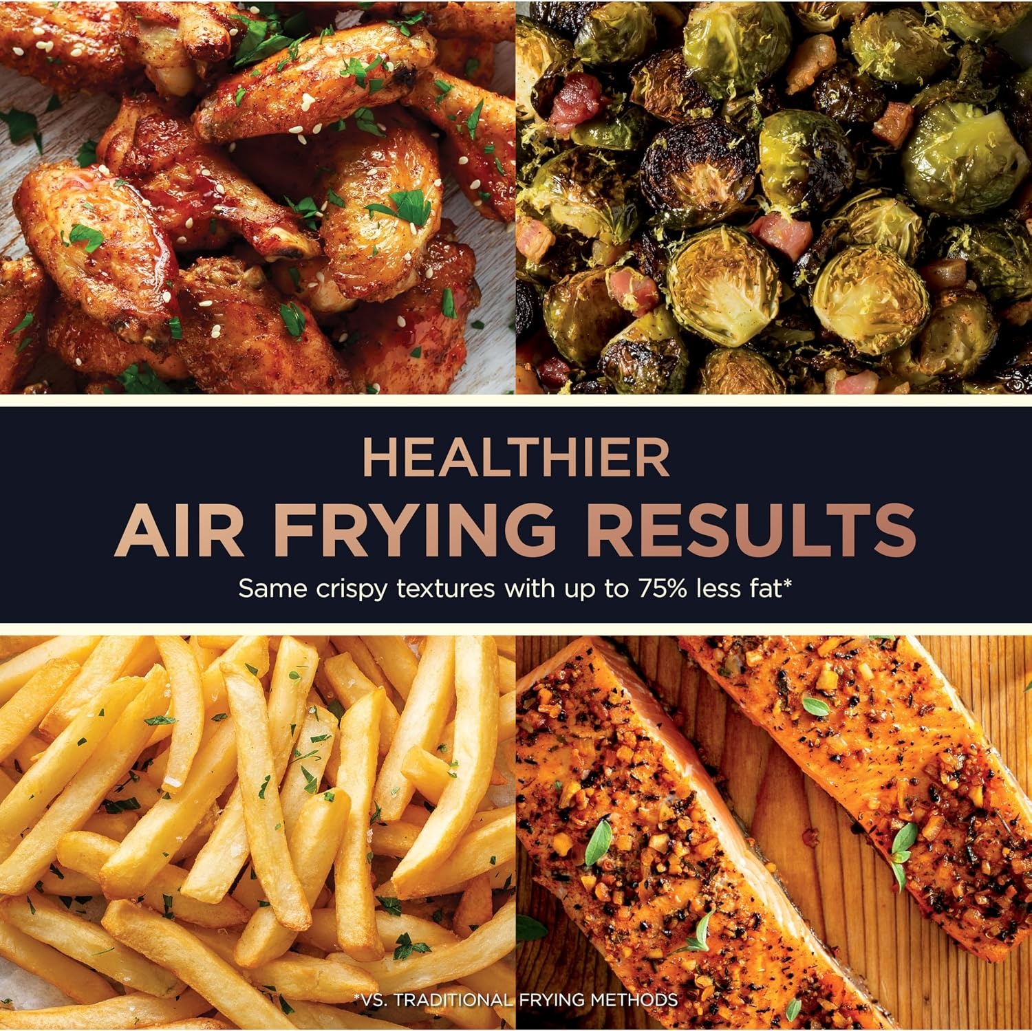image:imageNinja French Door Premier Air Fry Oven with Cutting Board Steel FO103Silver