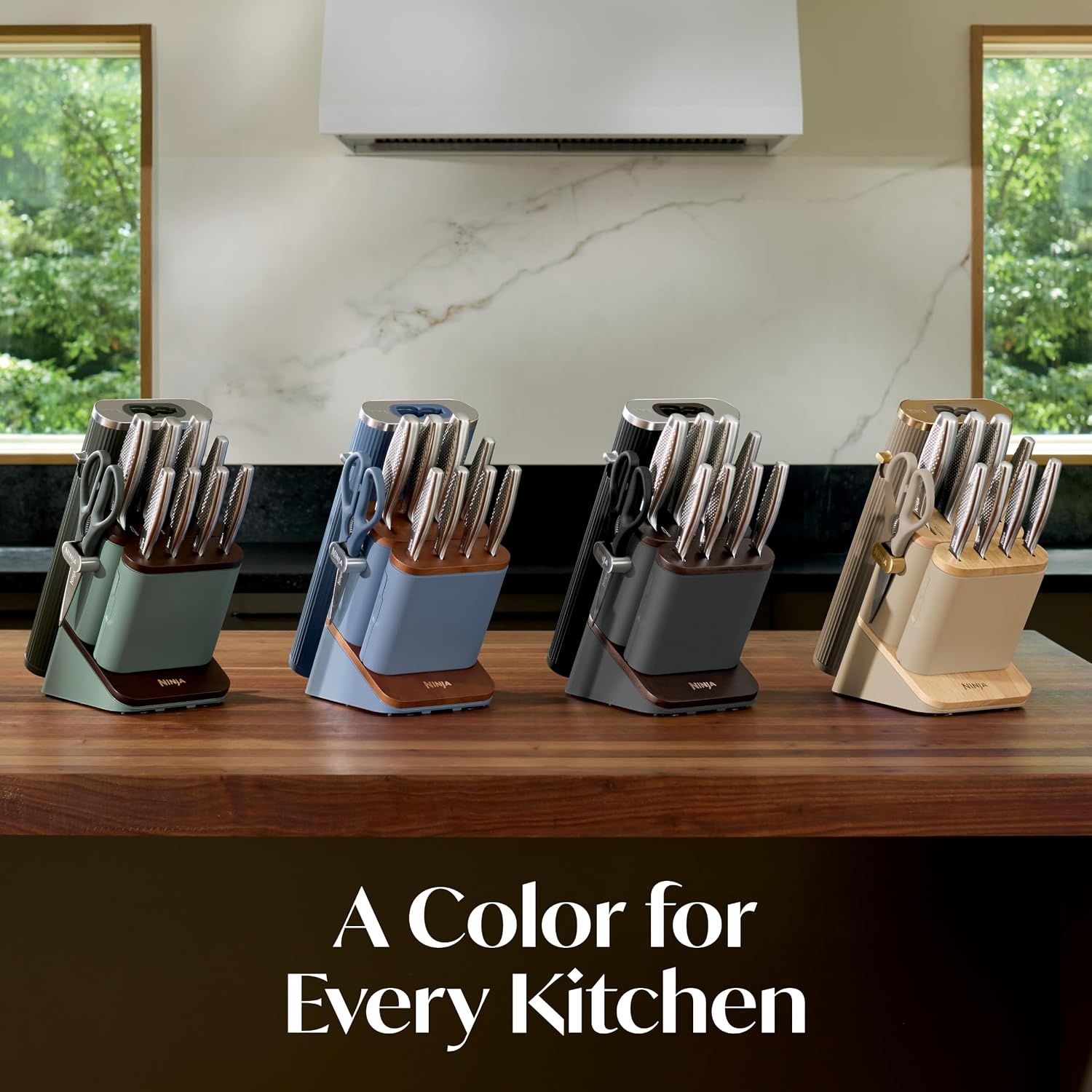 image:imageNinja Premium 11pc Knife Set Removable Sharpener Slate WK62011BK3Slate