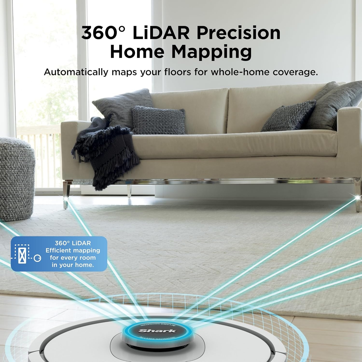 image:imageShark AV2501S AI Ultra Robot Vacuum with Matrix Clean Home Mapping 30Day Capacity HEPA Bagless Self Empty Base Perfect for Pet Hair Wifi Dark GreyBlackSilver