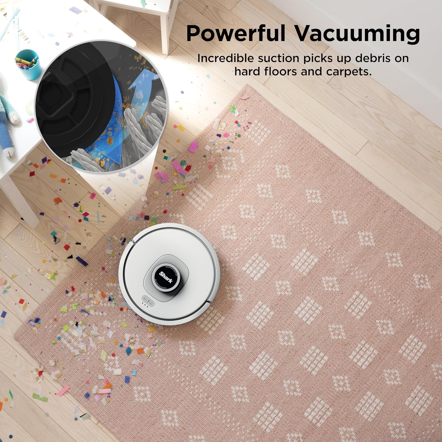 image:imageShark AV2501S AI Ultra Robot Vacuum with Matrix Clean Home Mapping 30Day Capacity HEPA Bagless Self Empty Base Perfect for Pet Hair Wifi Dark GreyBlackSilver
