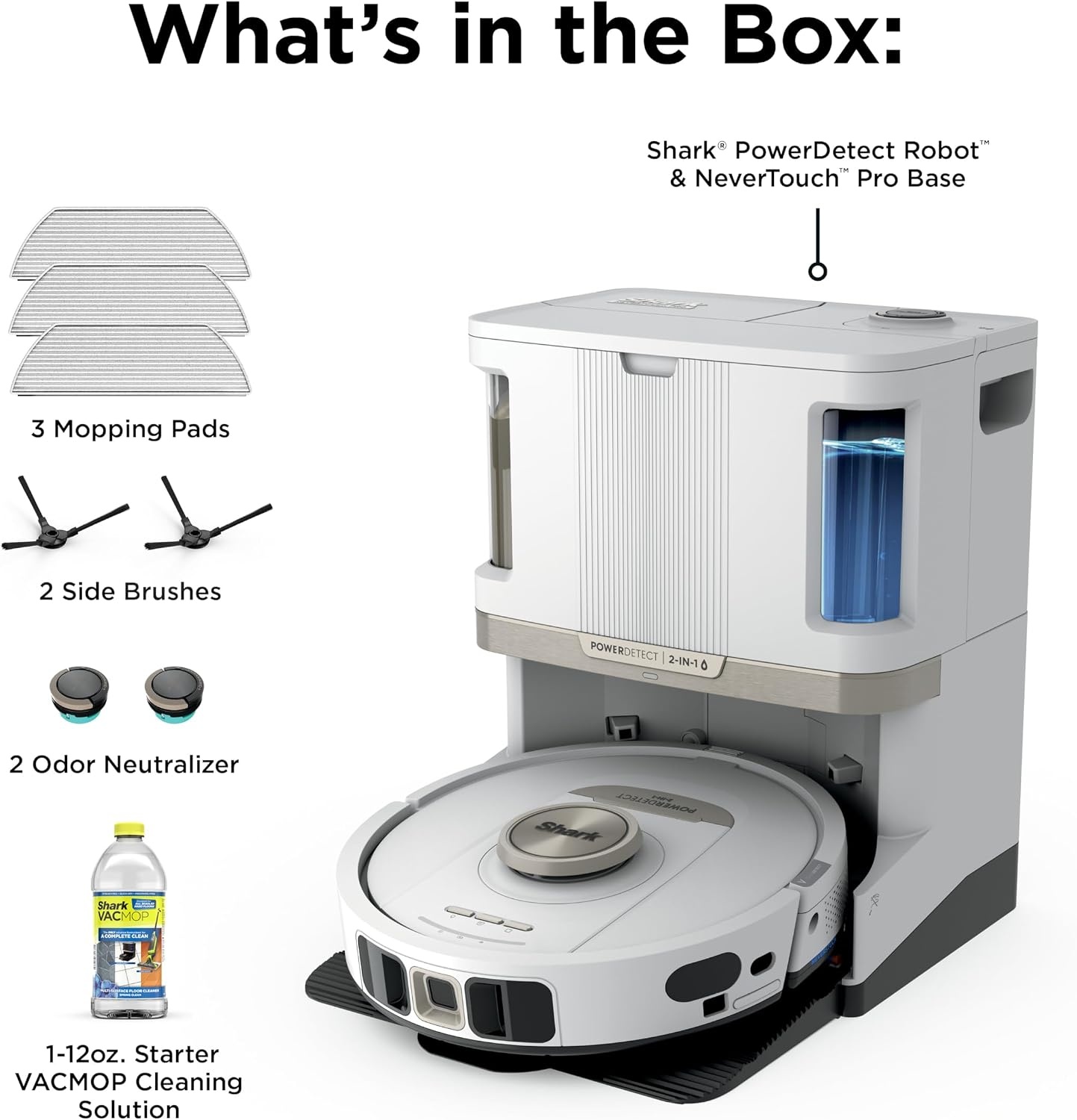 image:imageShark AV2501S AI Ultra Robot Vacuum with Matrix Clean Home Mapping 30Day Capacity HEPA Bagless Self Empty Base Perfect for Pet Hair Wifi Dark GreyWhiteWhite