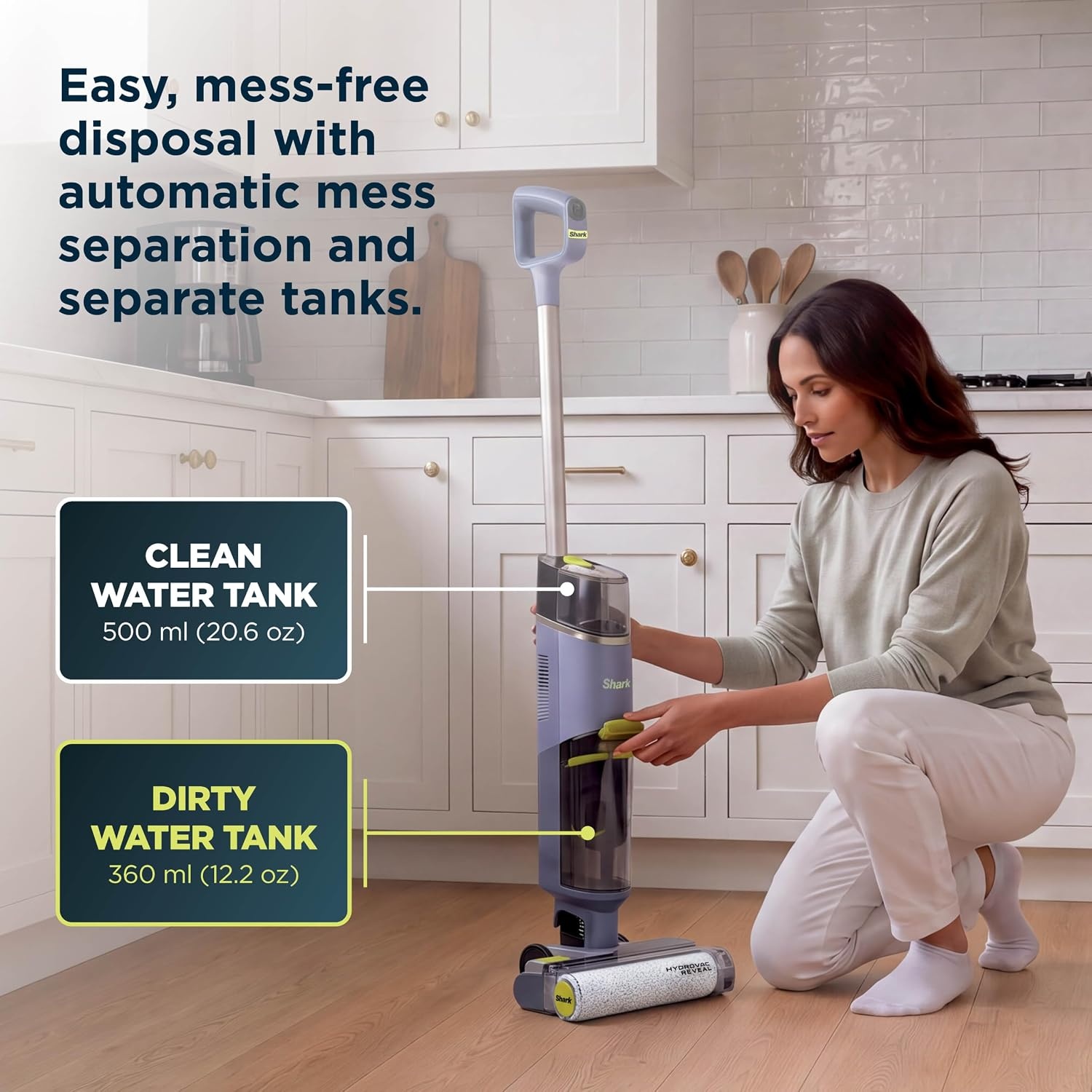 image:imageShark HydroVac Reveal Cordless Vacuum Mop and SelfClean Sage WD322BRNLilac