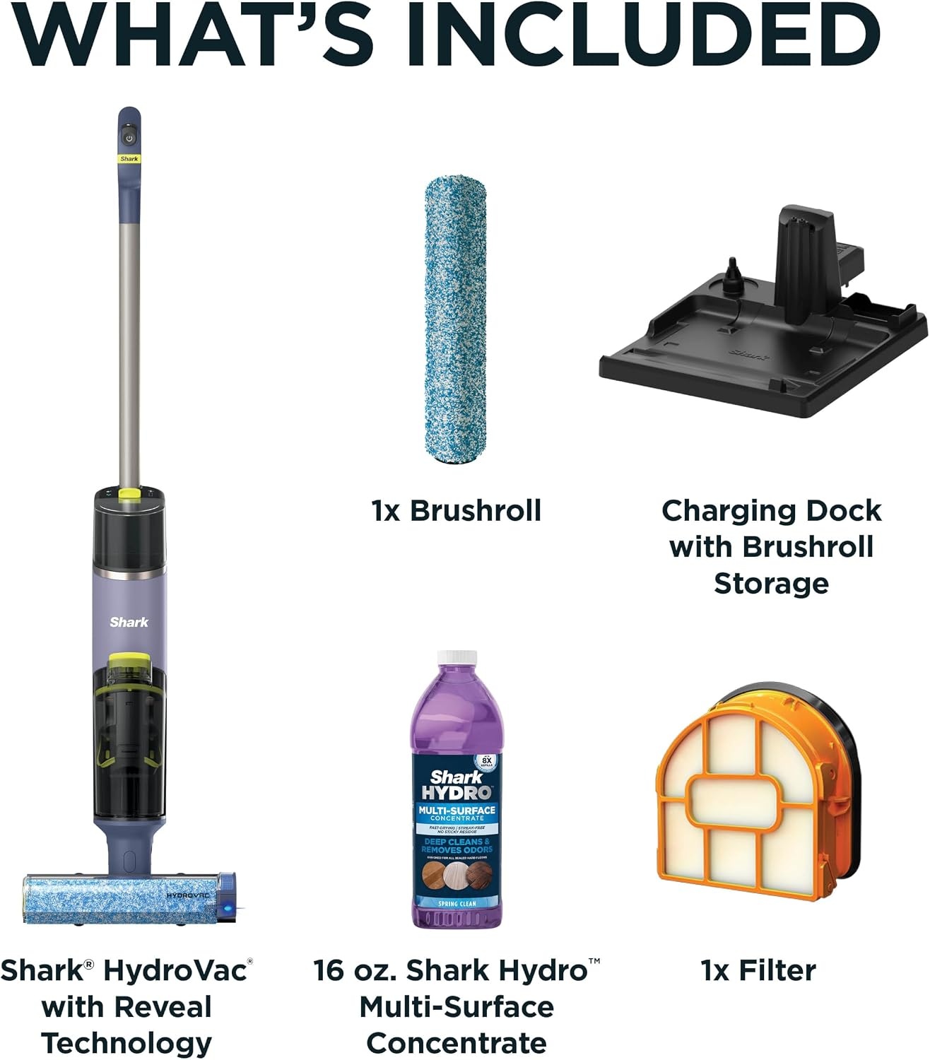 image:imageShark HydroVac Reveal Cordless Vacuum Mop and SelfClean Sage WD322BRNLilac