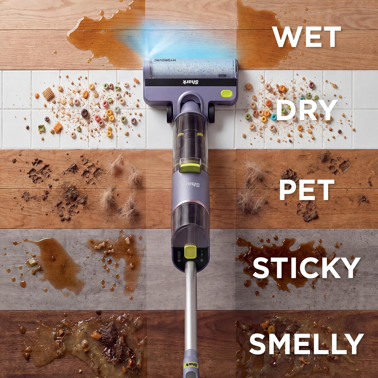 image:imageShark HydroVac Reveal Cordless Vacuum Mop and SelfClean Sage WD322BRNLilac