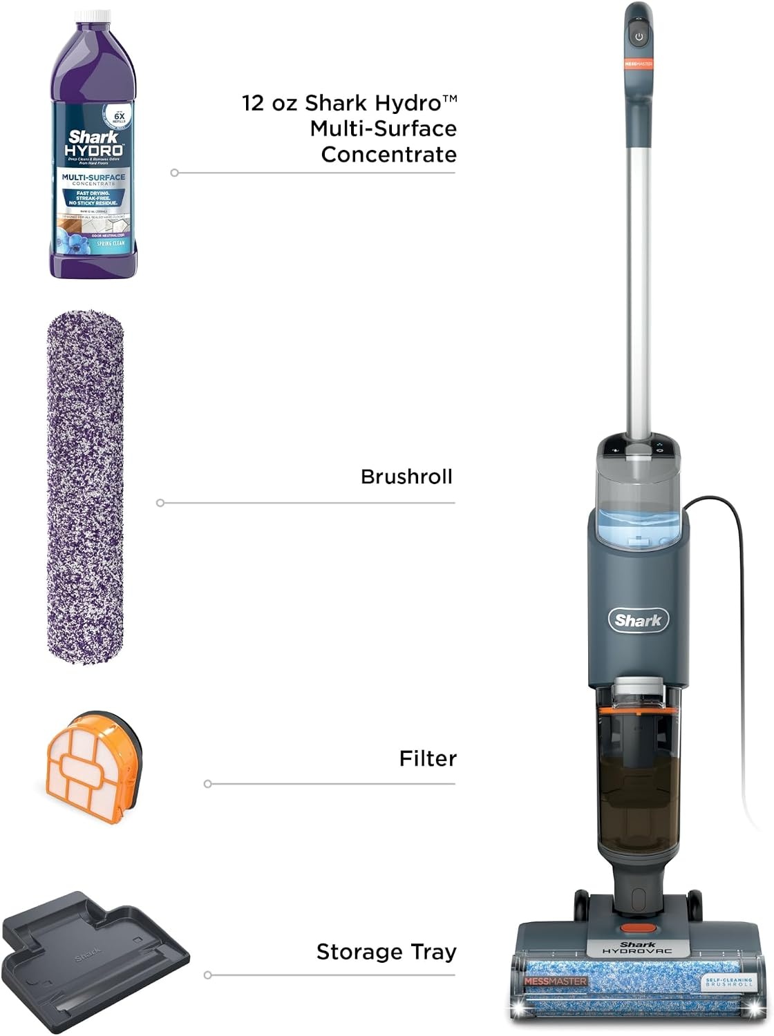 image:imageShark HydroVac Reveal Cordless Vacuum Mop and SelfClean Sage WD322BRNNavy