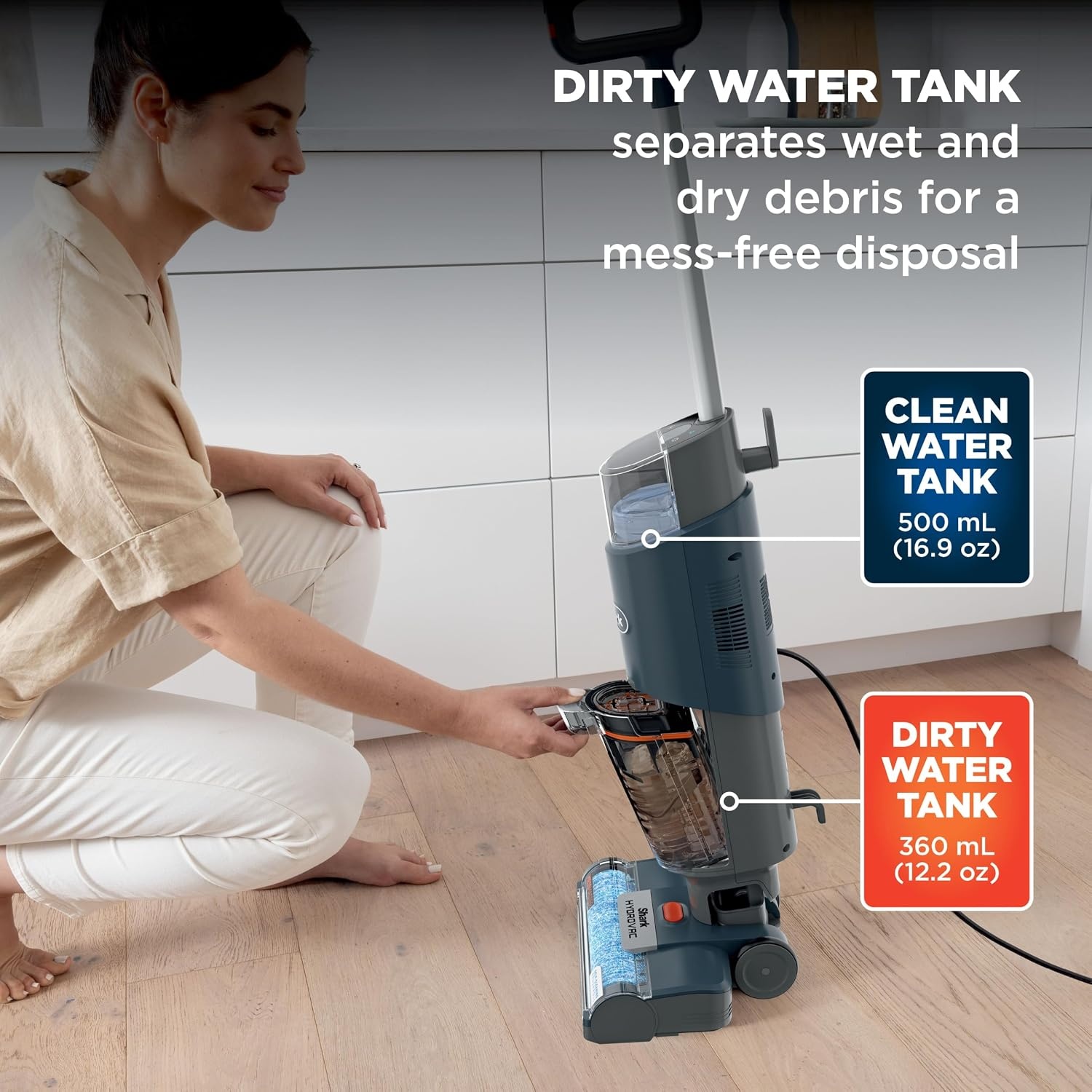image:imageShark HydroVac Reveal Cordless Vacuum Mop and SelfClean Sage WD322BRNNavy