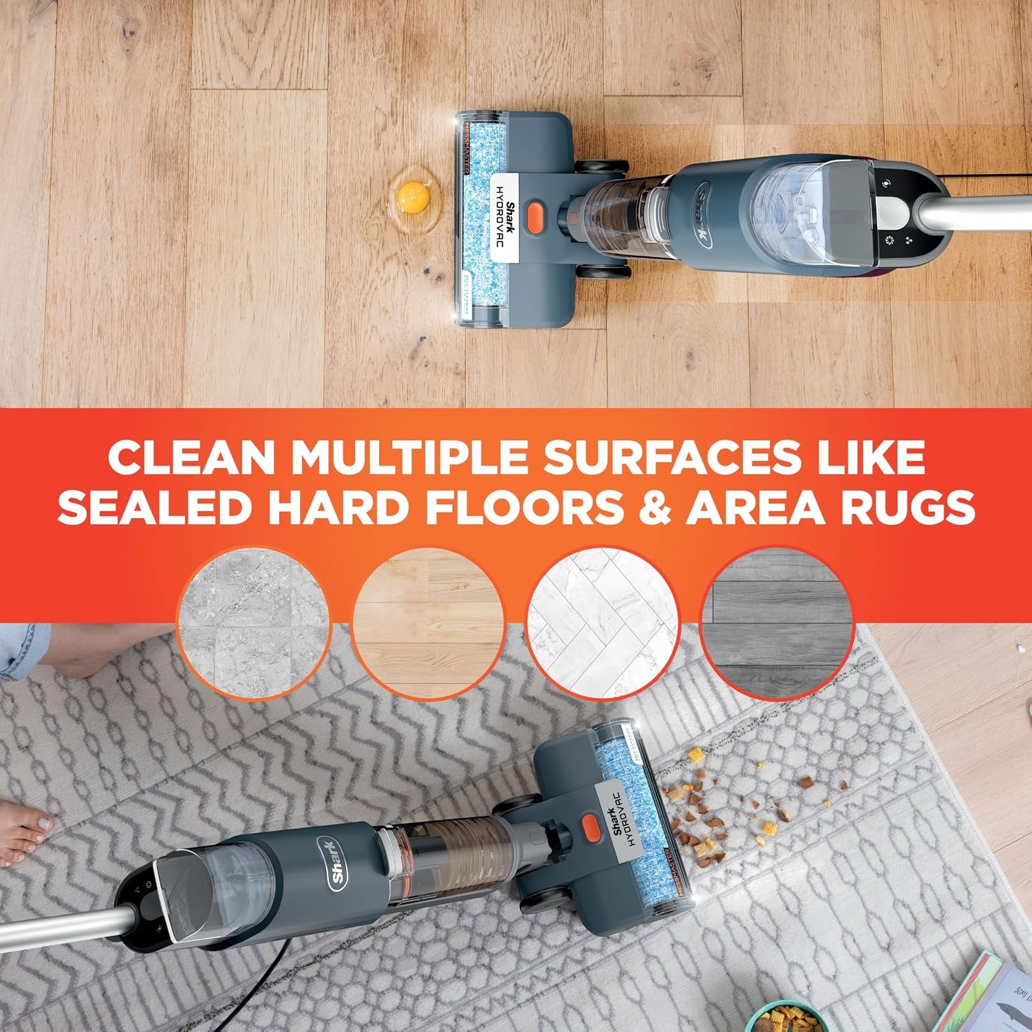 image:imageShark HydroVac Reveal Cordless Vacuum Mop and SelfClean Sage WD322BRNNavy