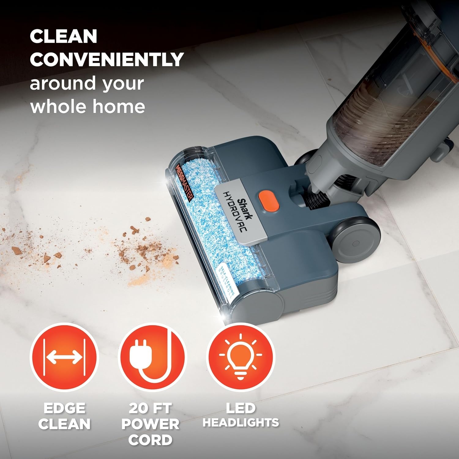 image:imageShark HydroVac Reveal Cordless Vacuum Mop and SelfClean Sage WD322BRNNavy