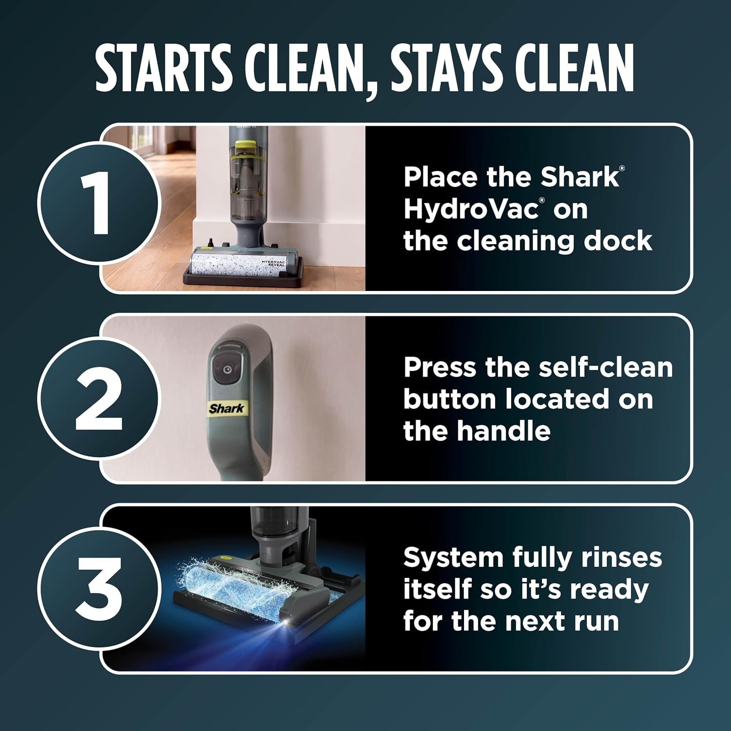 image:imageShark HydroVac Reveal Cordless Vacuum Mop and SelfClean Sage WD322BRNSage