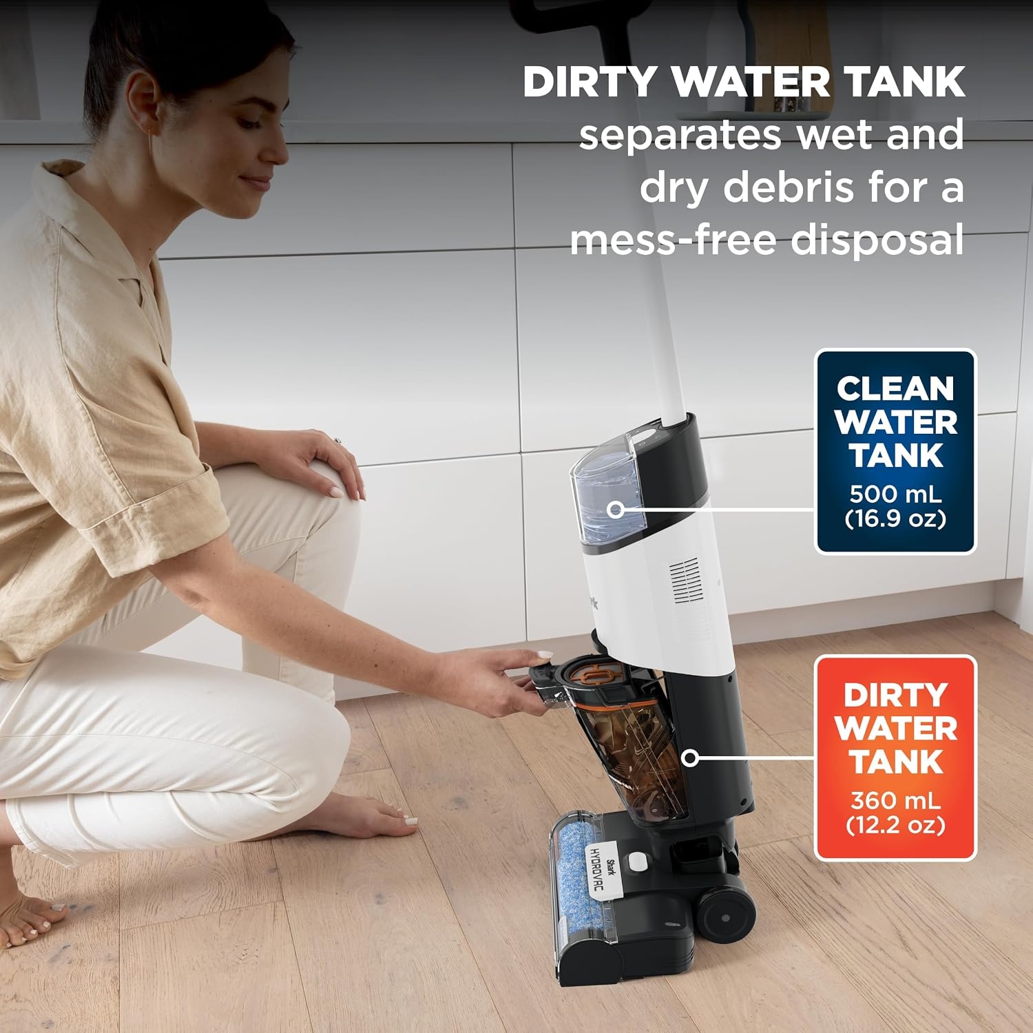 image:imageShark HydroVac Reveal Cordless Vacuum Mop and SelfClean Sage WD322BRNWhite