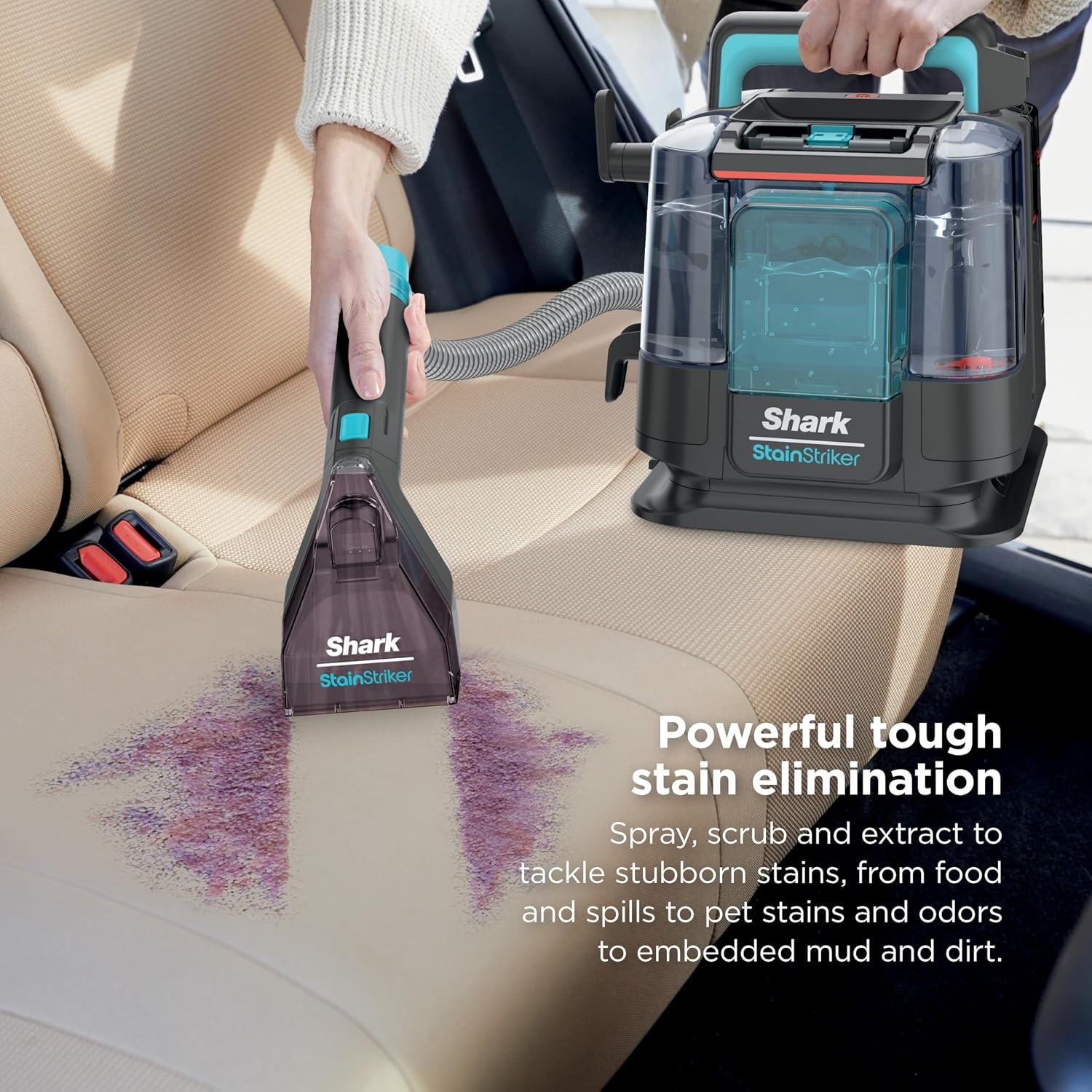image:imageShark StainStriker Portable CarpetUpholstery Cleaner 4 Tools PX202BRNStainStriker 2 Tools