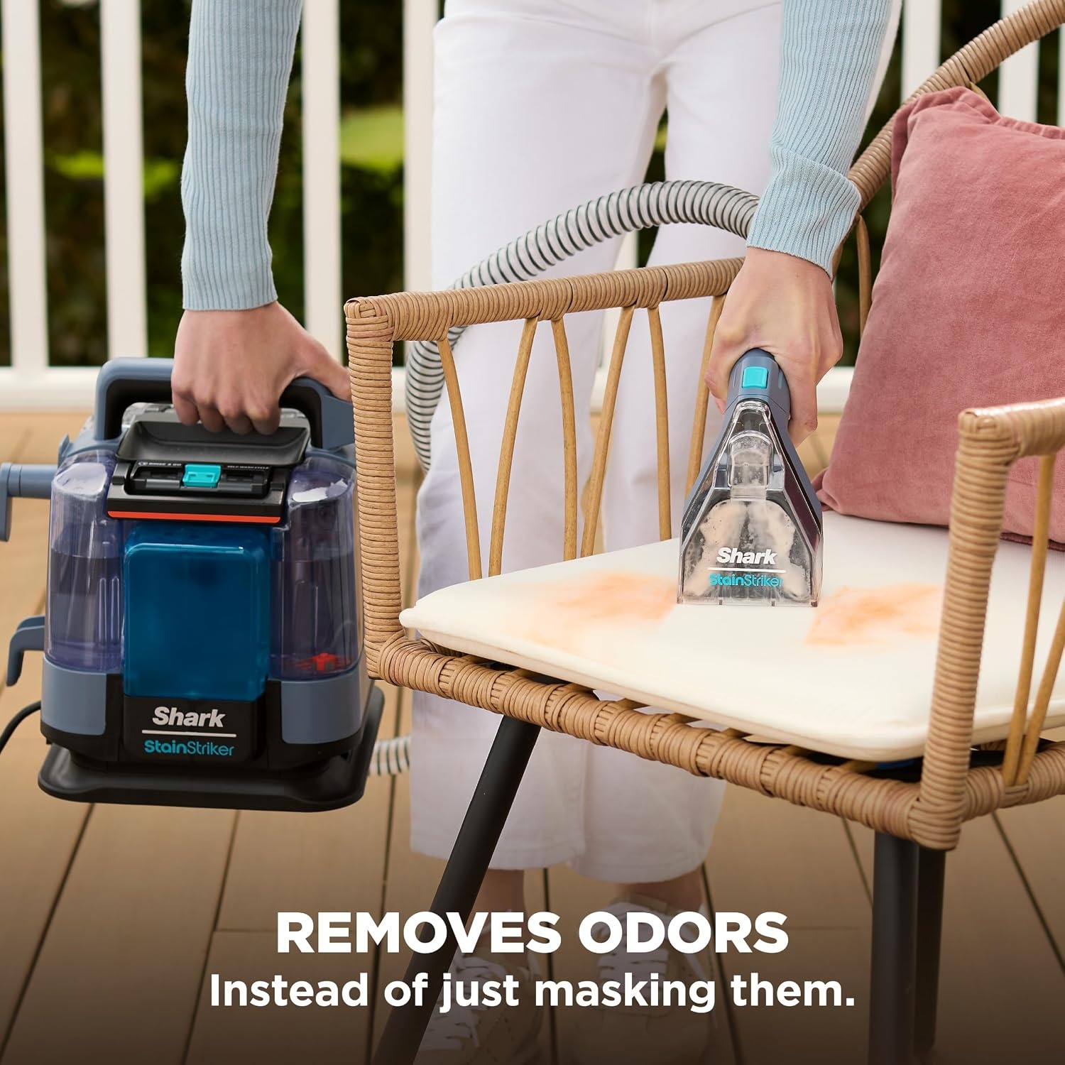 image:imageShark StainStriker Portable CarpetUpholstery Cleaner 4 Tools PX202BRNStainStriker 3 Tools XL Cleaning Solutions