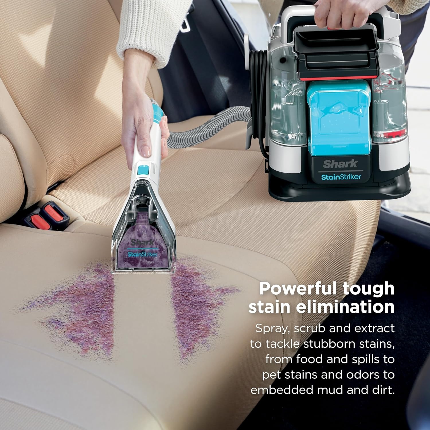 image:imageShark StainStriker Portable CarpetUpholstery Cleaner 4 Tools PX202BRNStainStriker 3 Tools