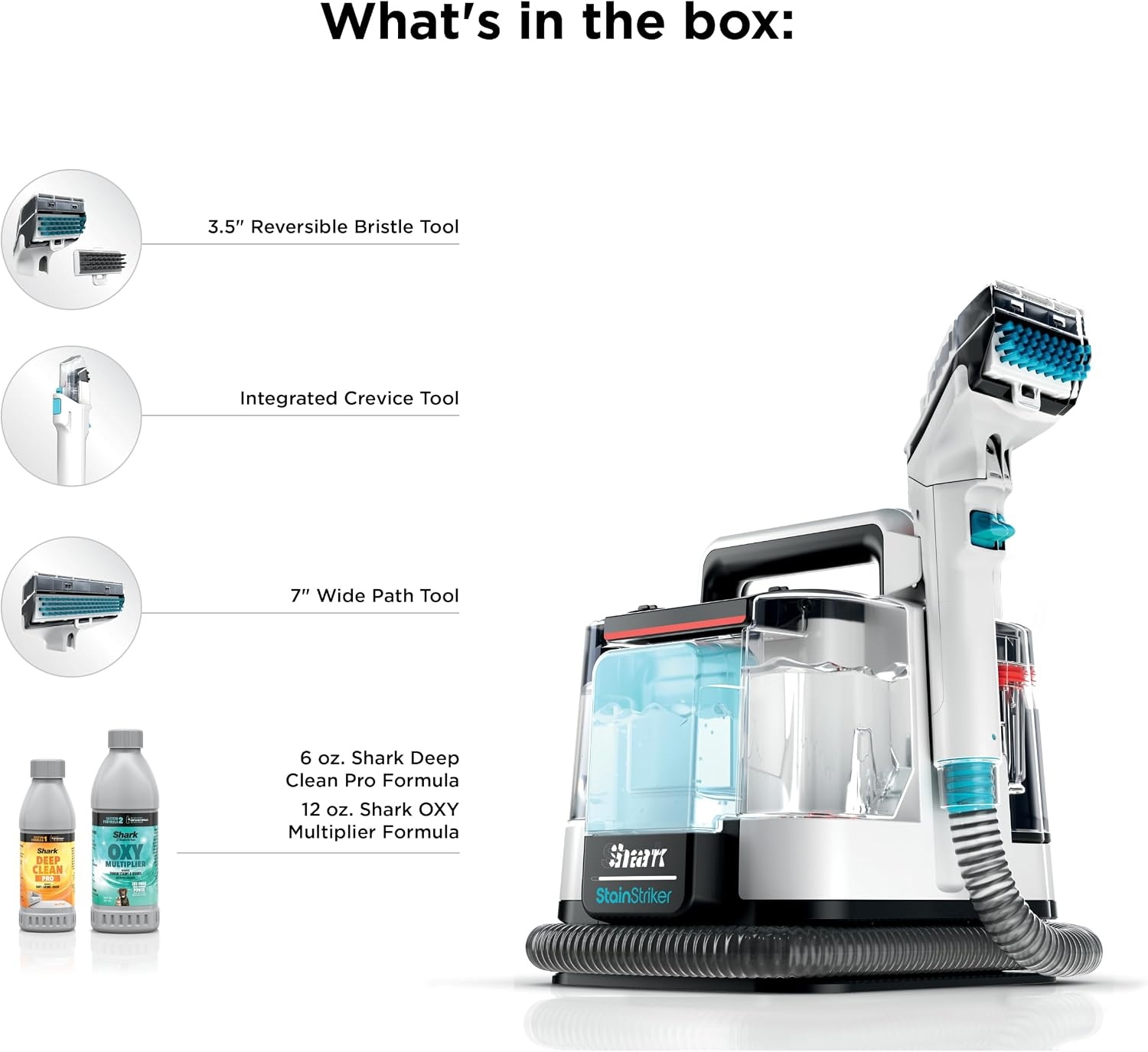 image:imageShark StainStriker Portable CarpetUpholstery Cleaner 4 Tools PX202BRNStainStriker 3 Tools