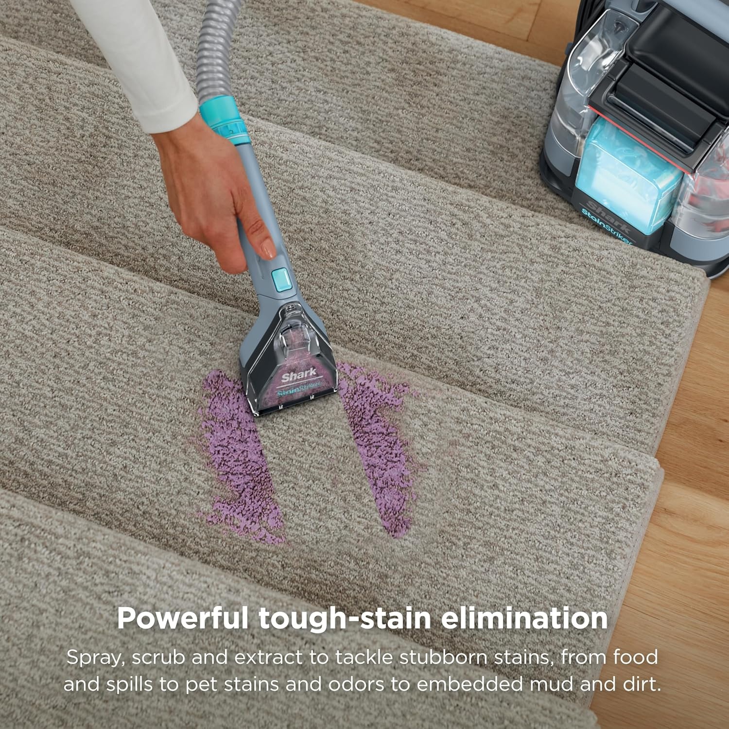 image:imageShark StainStriker Portable CarpetUpholstery Cleaner 4 Tools PX202BRNStainStriker 4 Tools XL Cleaning Solutions