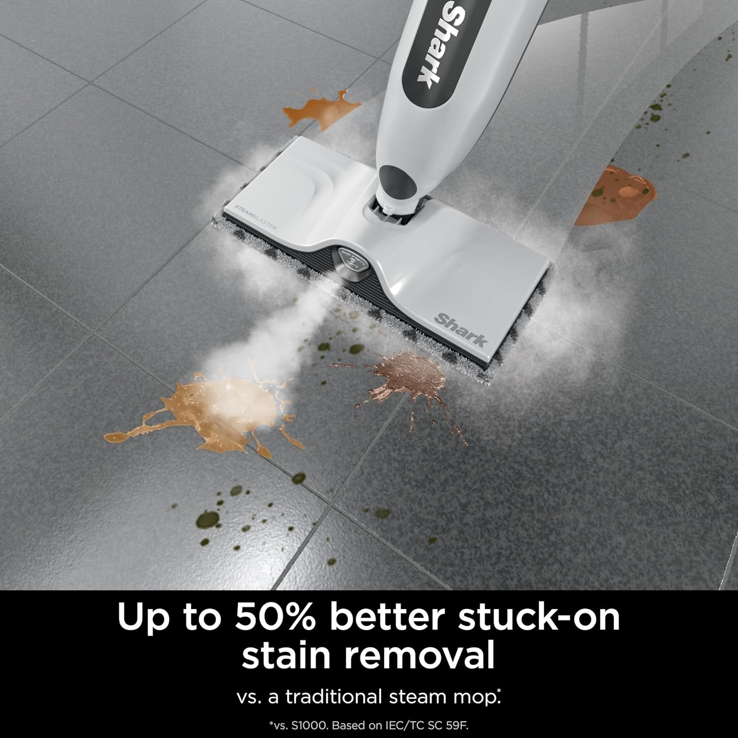 image:imageShark Steam Pocket Mop with 2 Washable Doublesided Pads Purple S3501Steam Blast Premium
