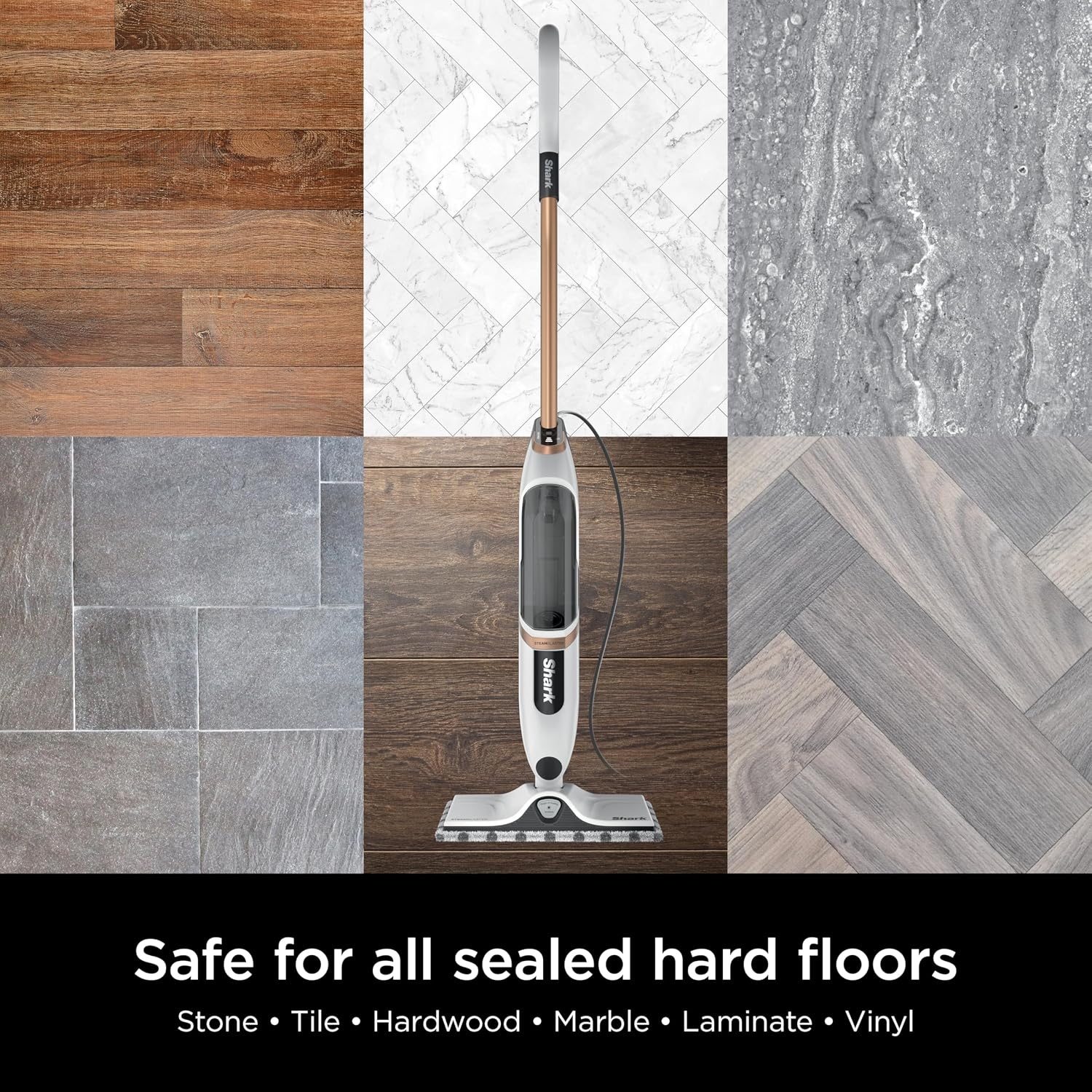 image:imageShark Steam Pocket Mop with 2 Washable Doublesided Pads Purple S3501Steam Blast Premium