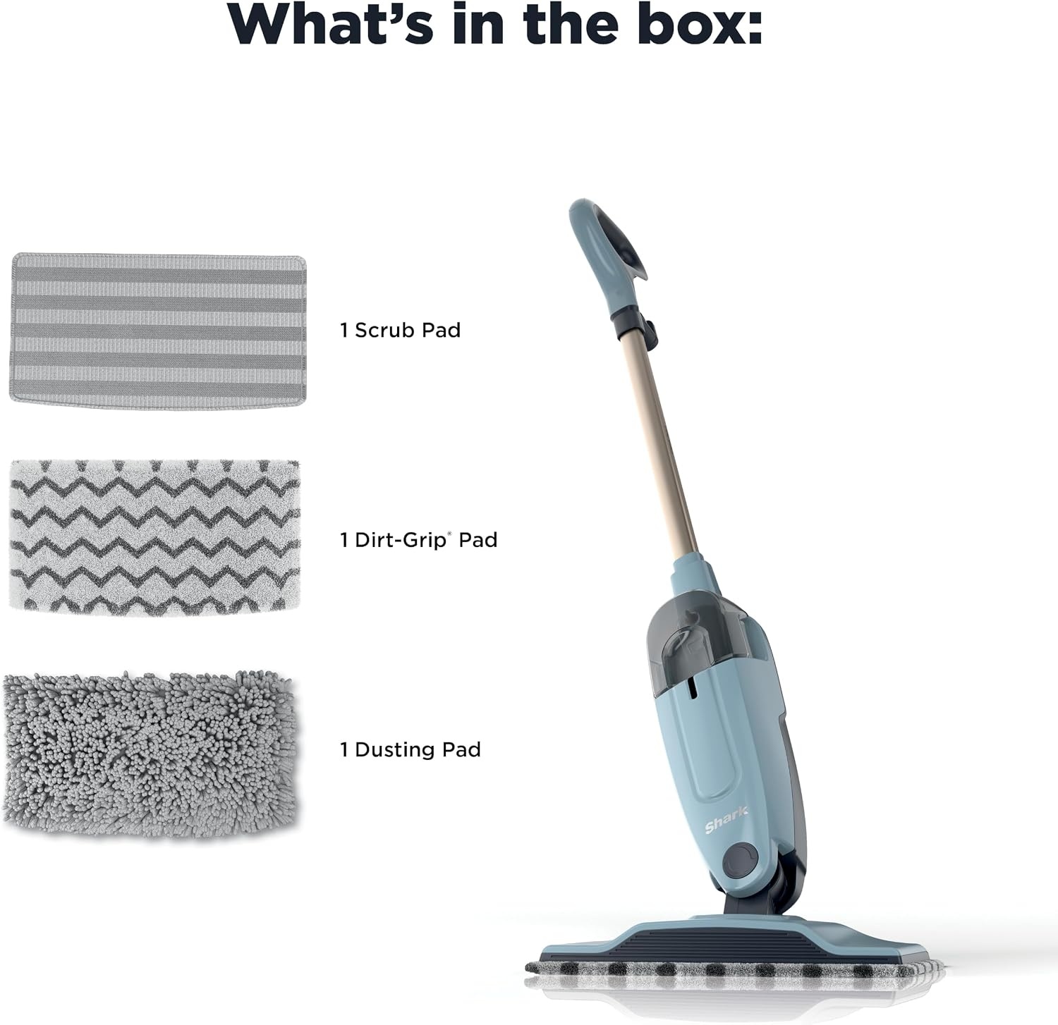 image:imageShark Steam Pocket Mop with 2 Washable Doublesided Pads Purple S3501Steam Essential