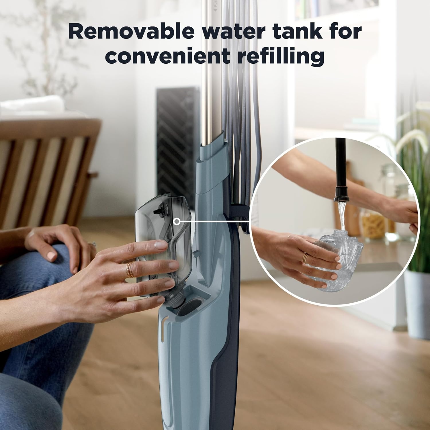 image:imageShark Steam Pocket Mop with 2 Washable Doublesided Pads Purple S3501Steam Essential