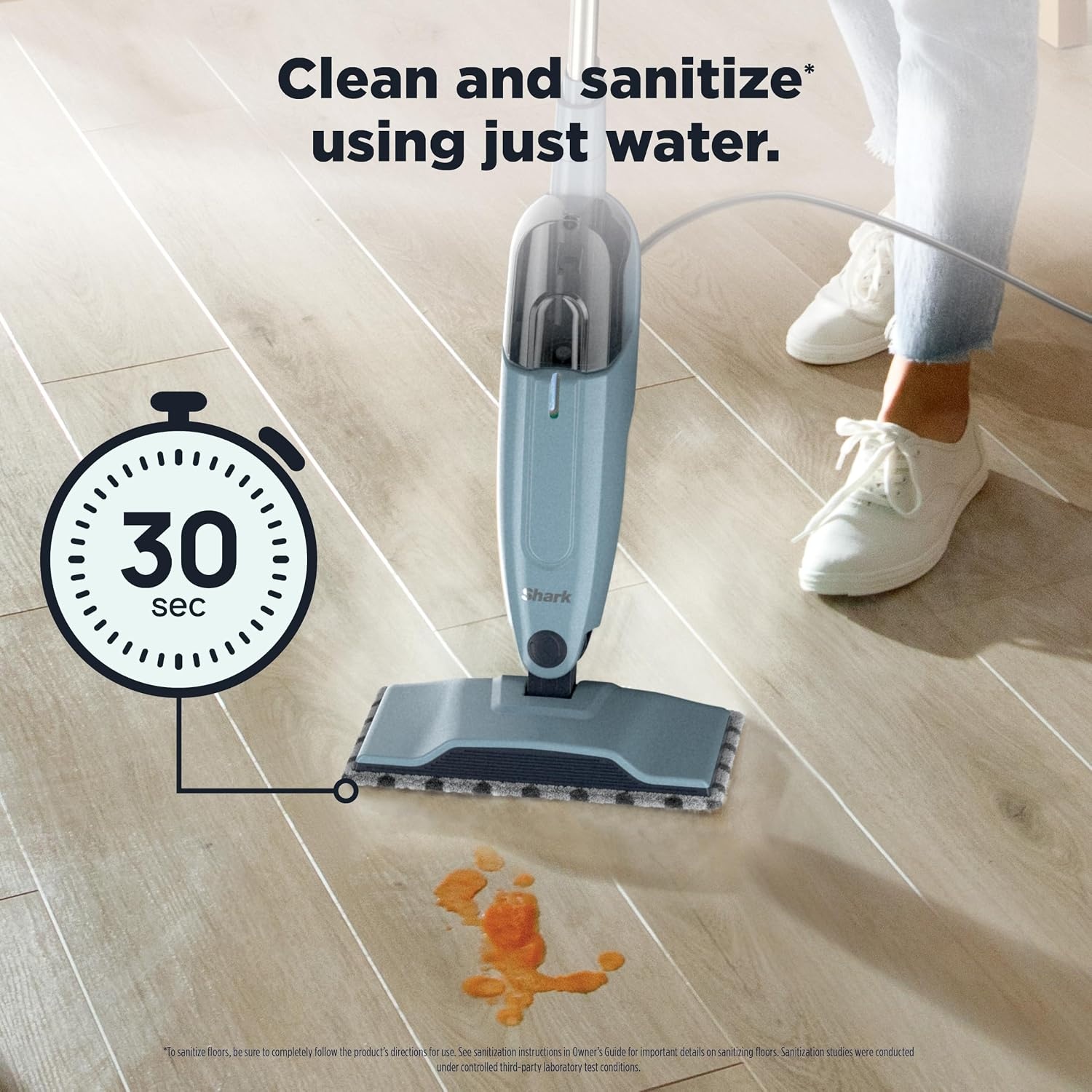 image:imageShark Steam Pocket Mop with 2 Washable Doublesided Pads Purple S3501Steam Essential