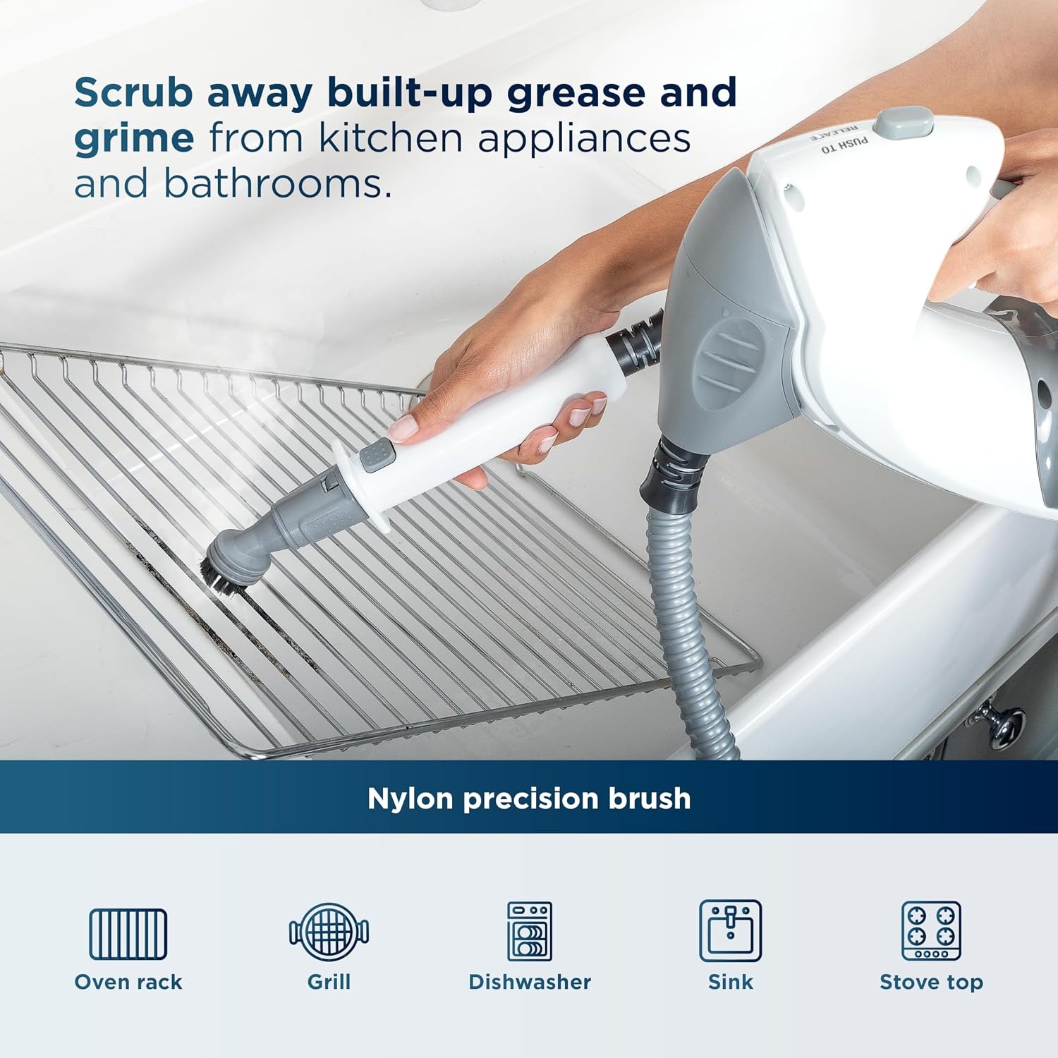 image:imageShark Steam Pocket Mop with 2 Washable Doublesided Pads Purple S3501Steam LiftAway Premium