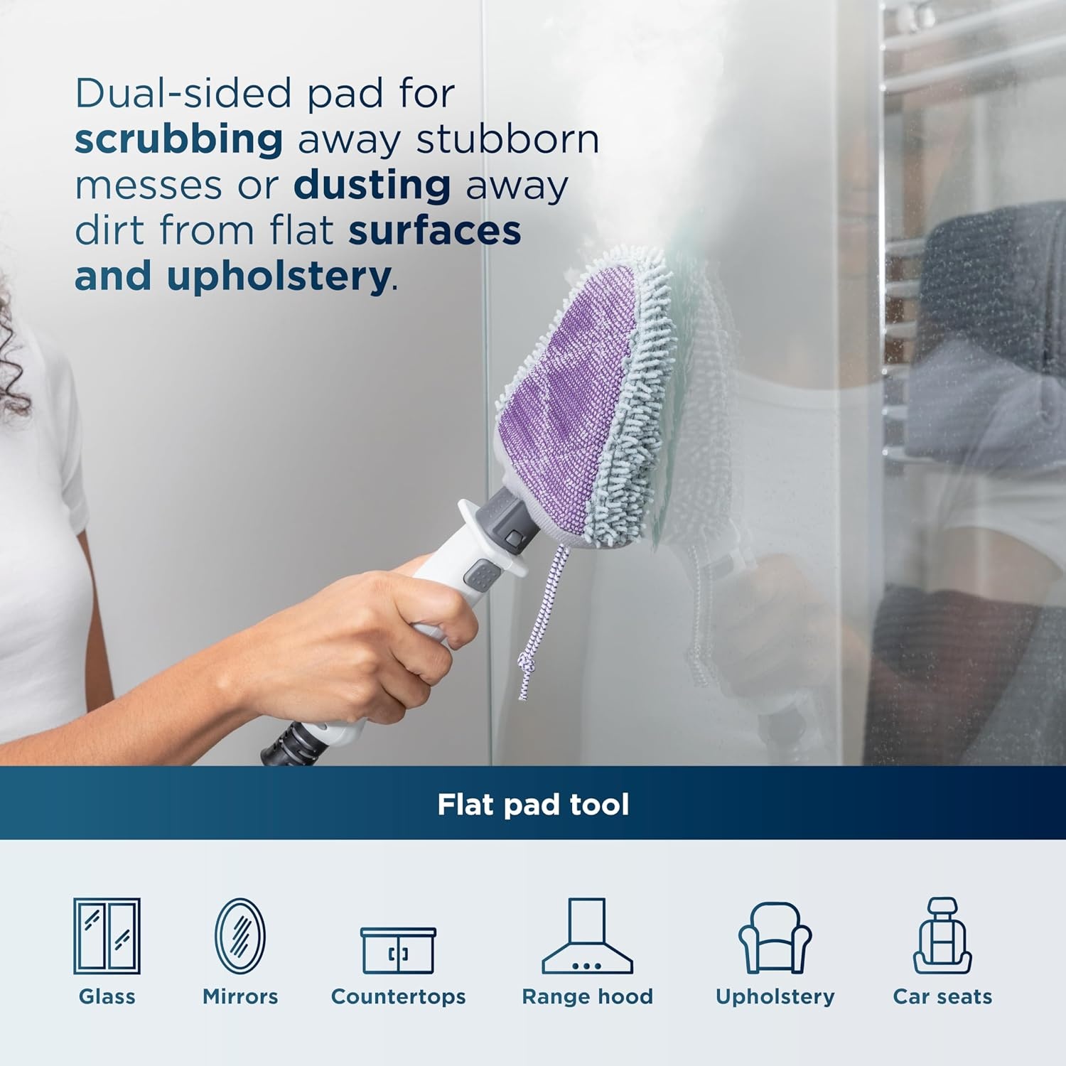 image:imageShark Steam Pocket Mop with 2 Washable Doublesided Pads Purple S3501Steam LiftAway Premium