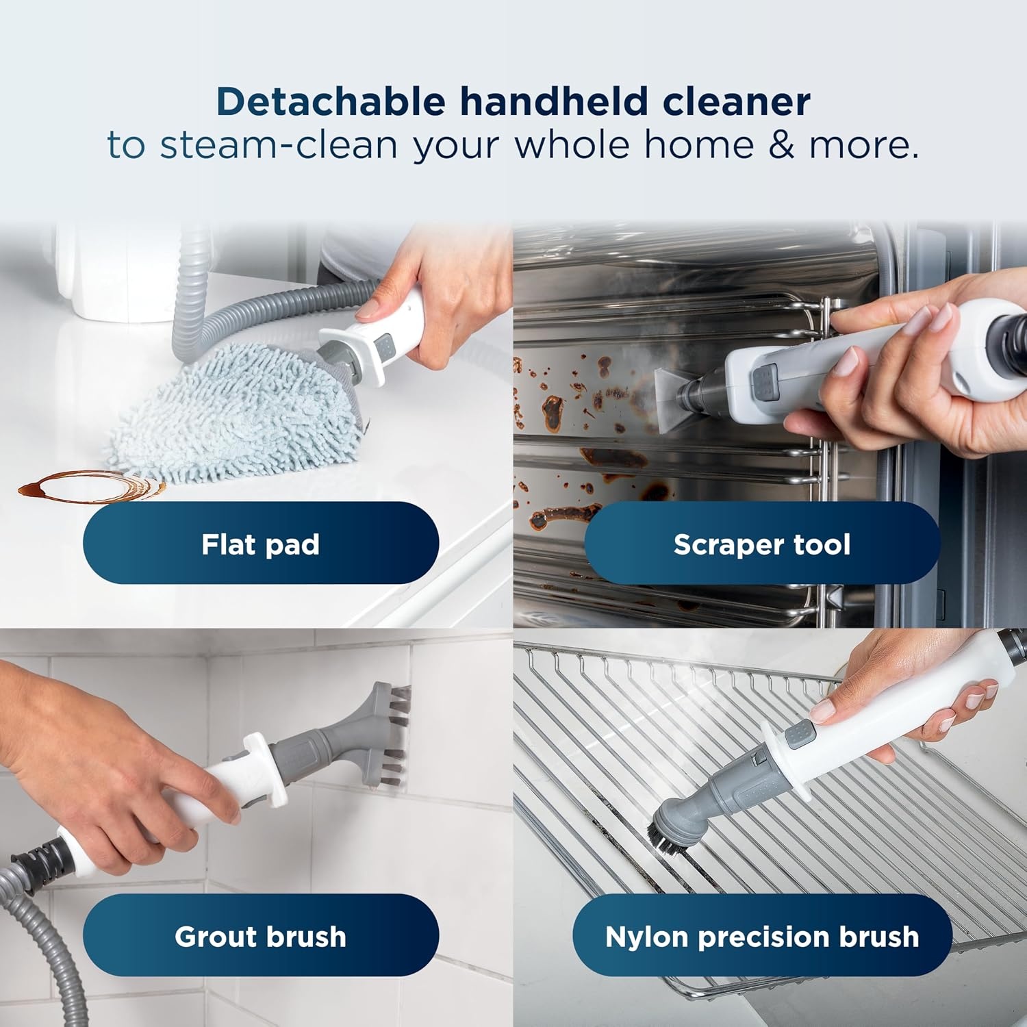 image:imageShark Steam Pocket Mop with 2 Washable Doublesided Pads Purple S3501Steam LiftAway Premium