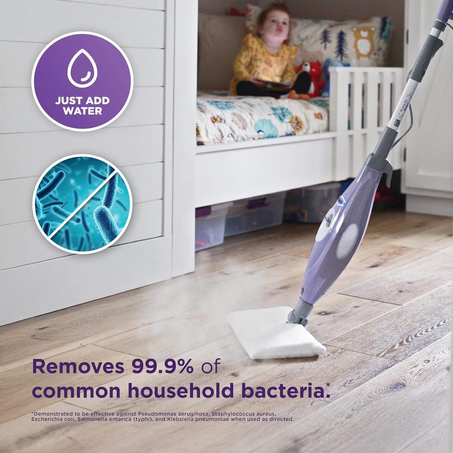 image:imageShark Steam Pocket Mop with 2 Washable Doublesided Pads Purple S3501Steam Pocket Essentials