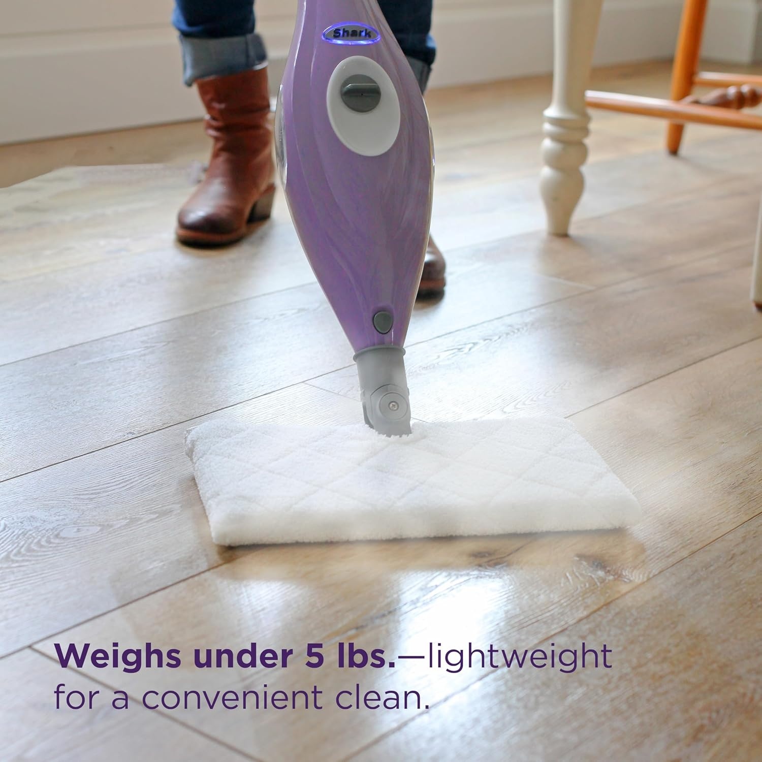 image:imageShark Steam Pocket Mop with 2 Washable Doublesided Pads Purple S3501Steam Pocket Essentials