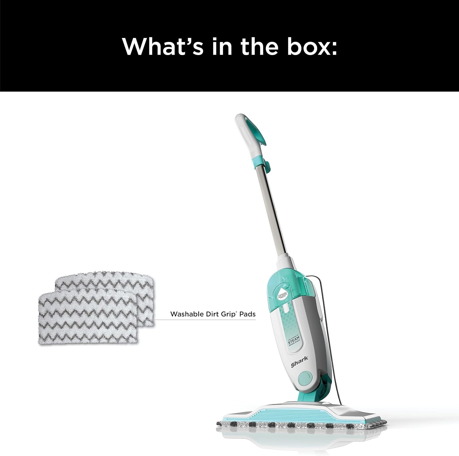 image:imageShark Steam Pocket Mop with 2 Washable Doublesided Pads Purple S3501Steam Starter