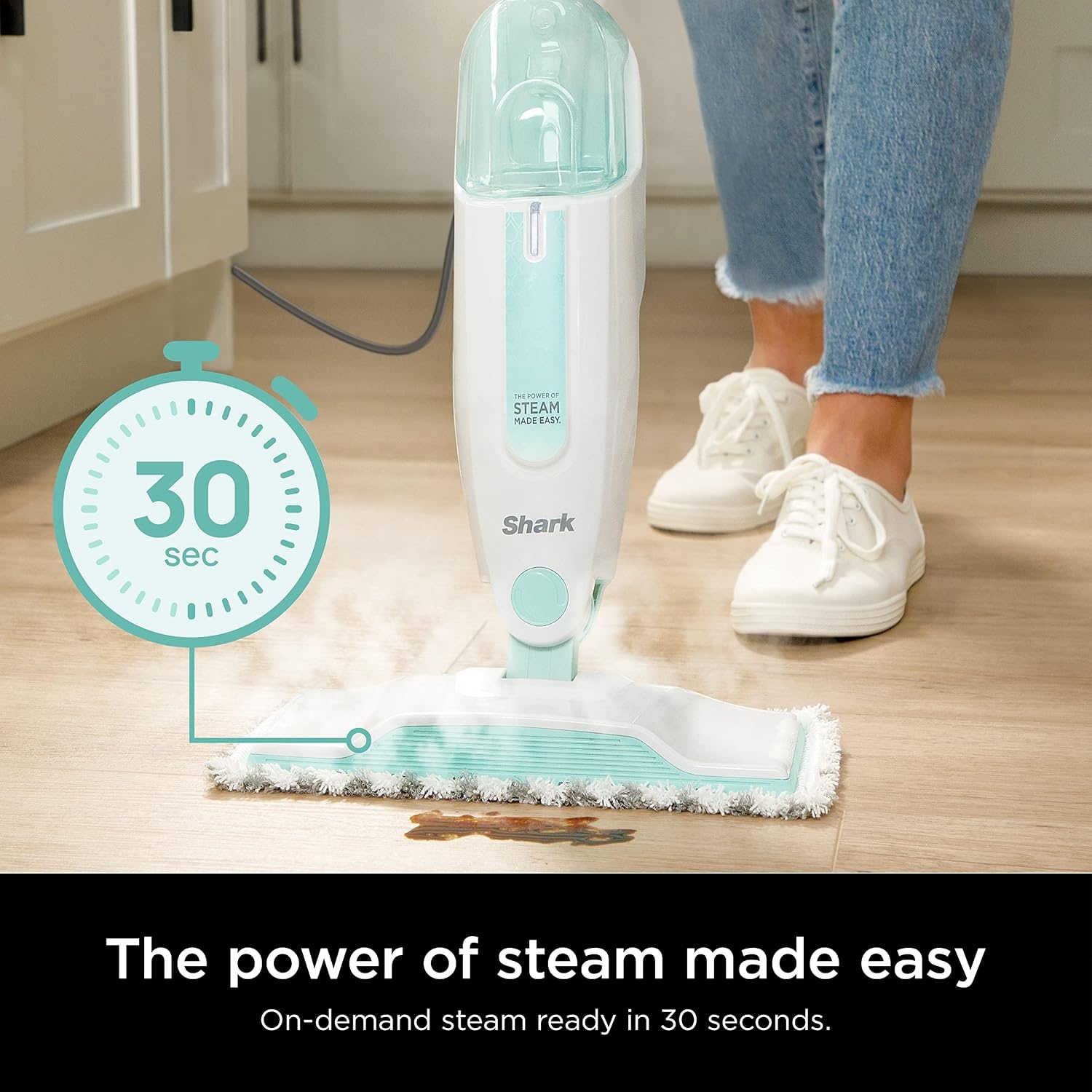 image:imageShark Steam Pocket Mop with 2 Washable Doublesided Pads Purple S3501Steam Starter