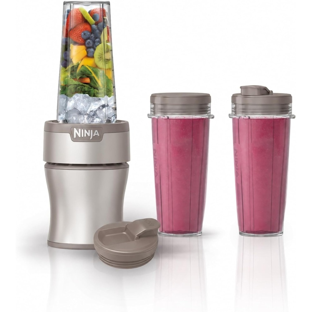 image:imageNinja NutriPlus Personal Blender 900PW 3 20oz Cups Pink BN301PKBRNPush to blend 3 cups Taupe