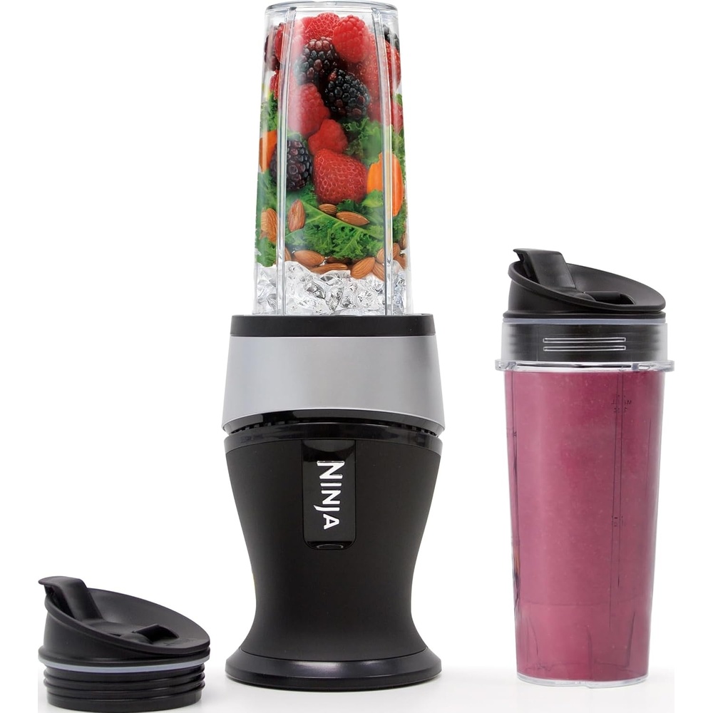 image:imageNinja NutriPlus Personal Blender 900PW 3 20oz Cups Pink BN301PKBRNPush to blend