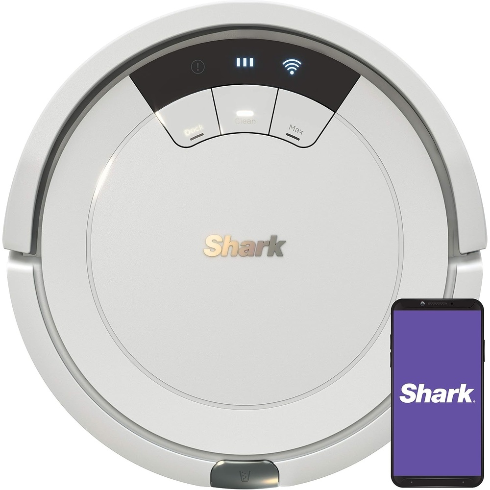 image:imageShark AV2501S AI Ultra Robot Vacuum with Matrix Clean Home Mapping 30Day Capacity HEPA Bagless Self Empty Base Perfect for Pet Hair Wifi Dark GreyWhite