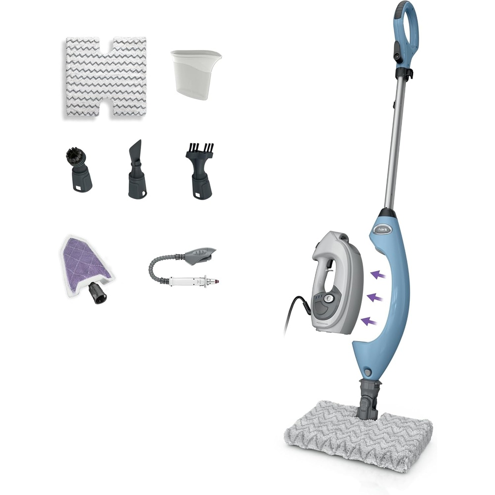 image:imageShark Steam Pocket Mop with 2 Washable Doublesided Pads Purple S3501Steam LiftAway Premium