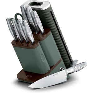 Ninja® Premium 11pc Knife Set, Removable Sharpener, Slate, WK62011BK3(Forest Sage)