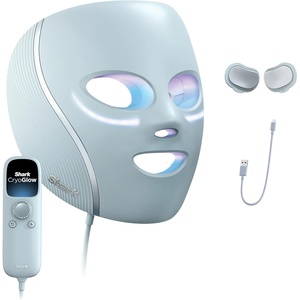 Shark CryoGlow LED Face Mask, Red Light Therapy, Under-Eye Cooling, FW312PK(Blue Frost)